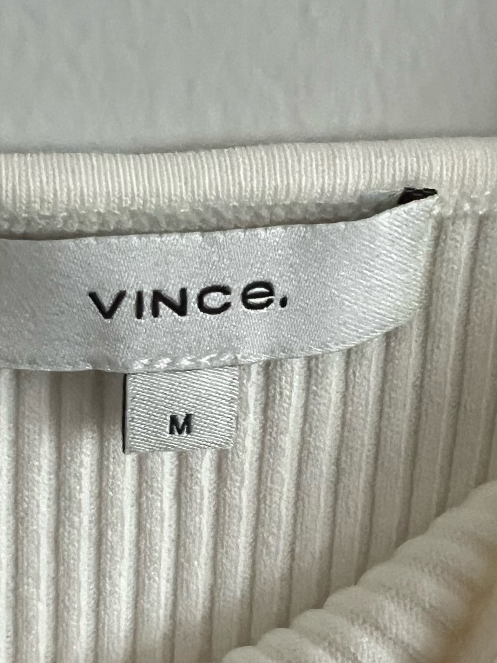 Vince. Ribbed Cotton-Blend Square Neck Tank Sz Medium - Picture 11 of 13